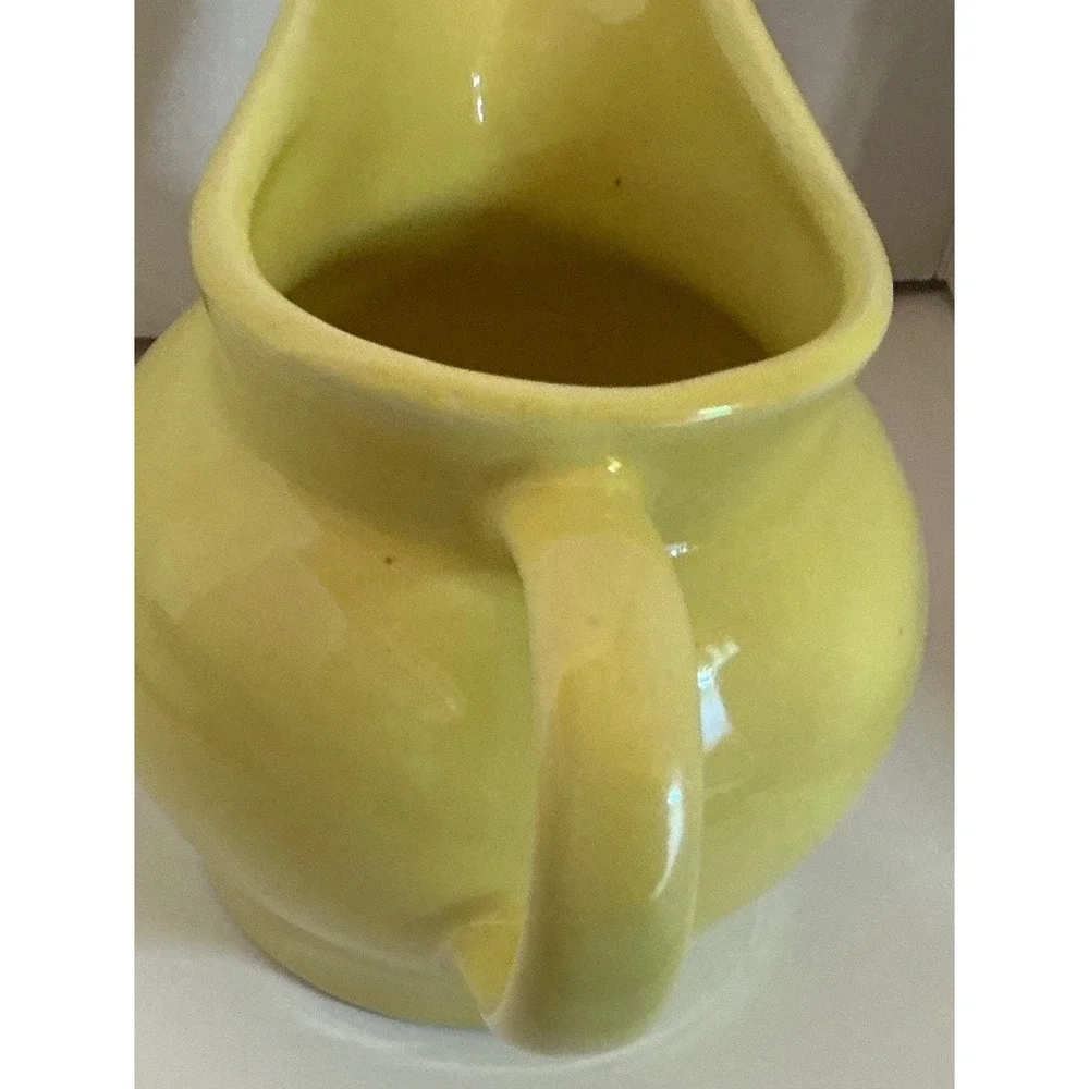 Yellow Ceramic Pitcher Small Creamer Jug Sunny Glaze Kitchen Decor
